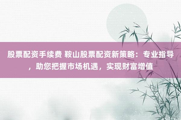 股票配资手续费 鞍山股票配资新策略：专业指导，助您把握市场机遇，实现财富增值