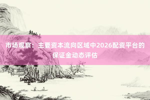 市场观察：主要资本流向区域中2026配资平台的保证金动态评估